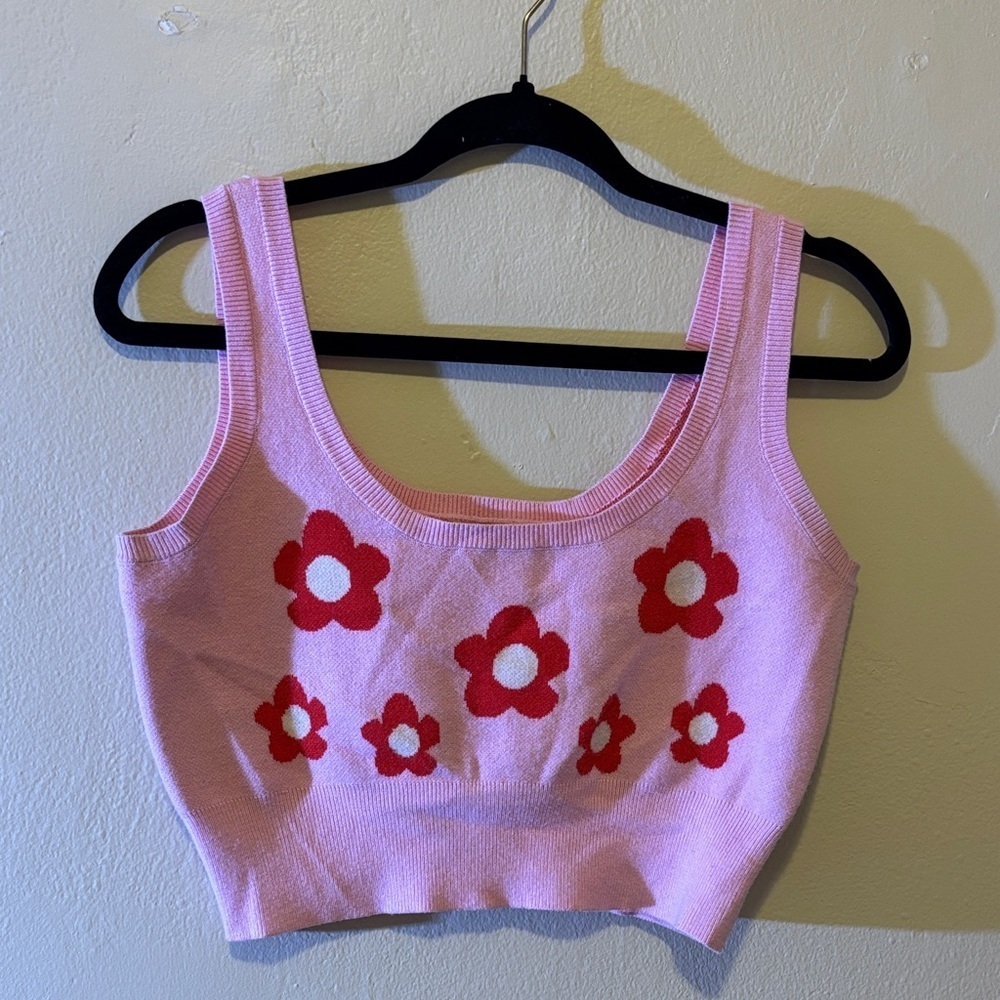 Bailey Rose Pink Knit Crop Top